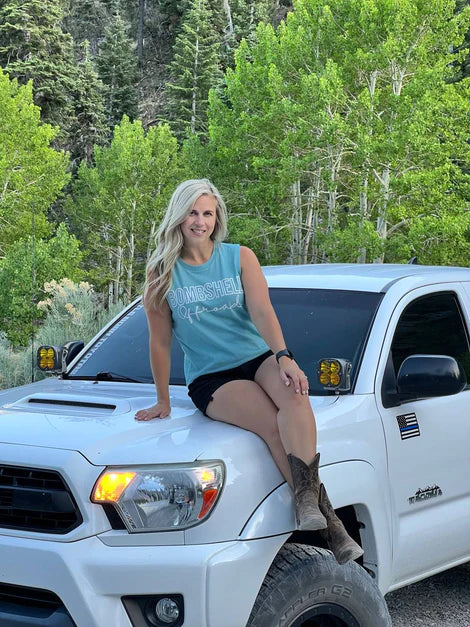 Teal muscle tank