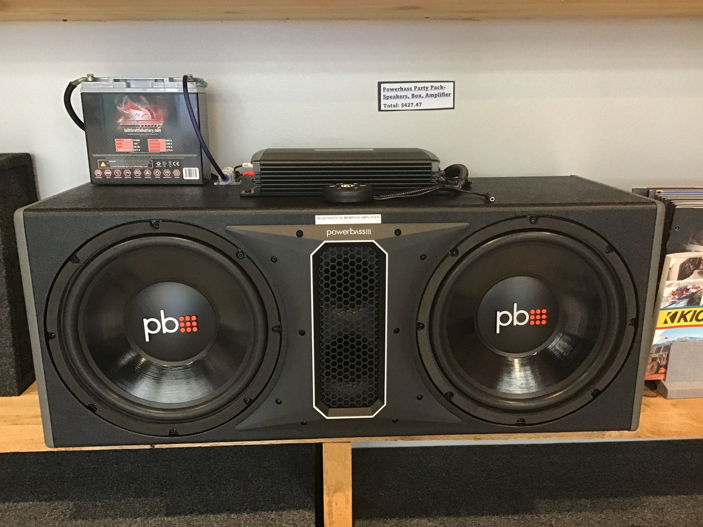 Powerbass Party Pack- Speakers, Box, Amplifer